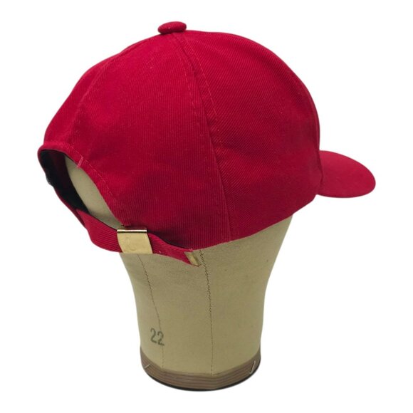 Tommy Hilfiger Spell Out Strapback Cap Embroidered Vintage 90s Baseball Hat Red - Picture 13 of 13